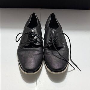 Calvin Klein Black Leather Oxfords
